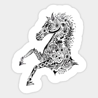 horse art drawing handmade Sticker